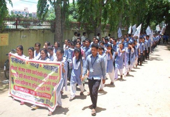 Tribal students body holds rally in BBMC   